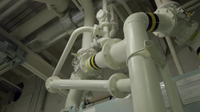 Cranky pipe-line of sewage treatment plant