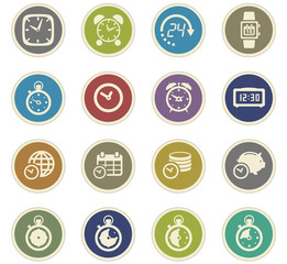 time icon set