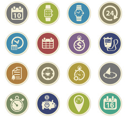 time icon set