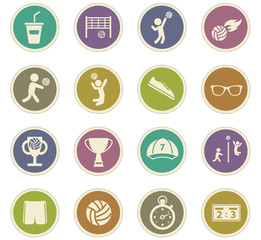 volleyball icon set 
