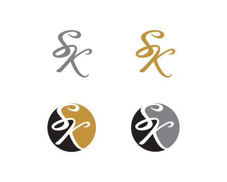 Letter S and K Logo Icon 1