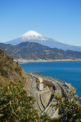 Mt. Fuji seen from the Satta Pass