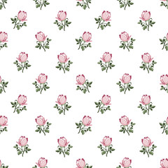 Seamless pattern with colorful roses.Floral vector print.Textile texture