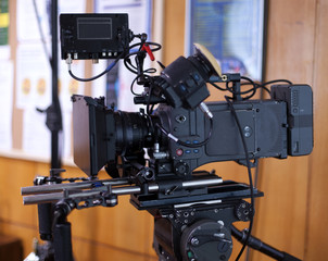 A professional video camera.