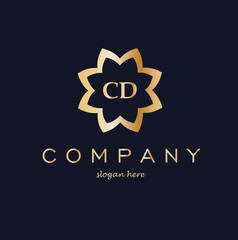 cd Letter Logo Design.Sign.Symbol.Typography