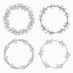 Wreaths, Branches, Laurels with Herbs, Plants and Flowers