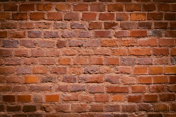 Background of old brick wall pattern texture.