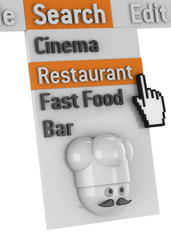 Menu Search Restaurant - 3D