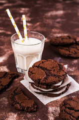 Round chocolate cookies