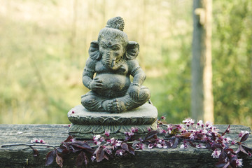 ganesh with flowers