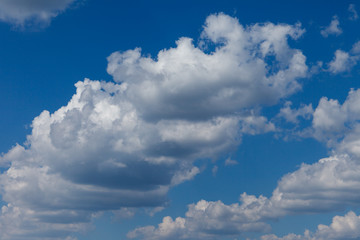 Deep blue sky and clouds