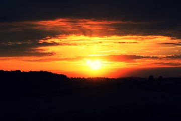 Sunset in the countryside