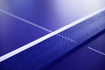 Fototapeta na wymiar Table tennis nets, closeup pictures