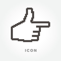 Fototapeta premium Hand cursor vector icon on white background