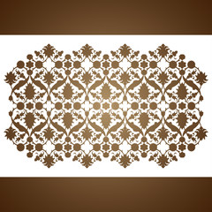 Laser cut floral arabesque ornament pattern vector. Template cutting wedding invitation, greeting card