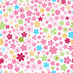 Seamless pattern of small flowers