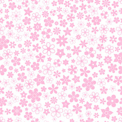 Seamless pattern of small flowers