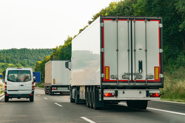 Trucks on road in Germany