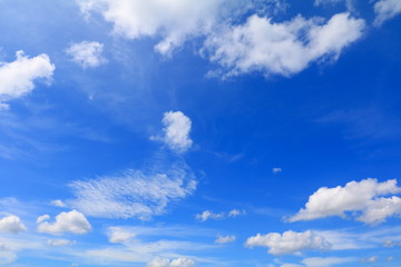 Obraz premium blue sky withcloud and raincloud, art of nature beautiful and copy space for add text