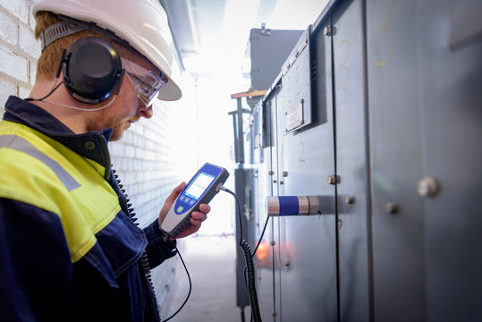 Worker Testing For Ultrasonic Sound In Electricity Substation