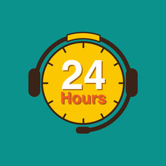 hotline support service with headphones