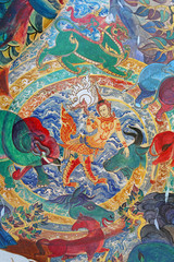  Detail Art paint on Elephant statue display at Central World Plaza were built in the occasion to celebrate the 87th of His Majesty the King Bhumibol birthday