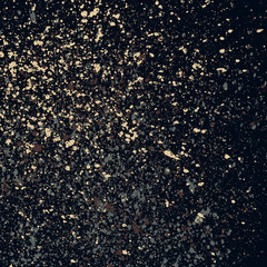 Dark grainy texture on black background. Vector illustration.