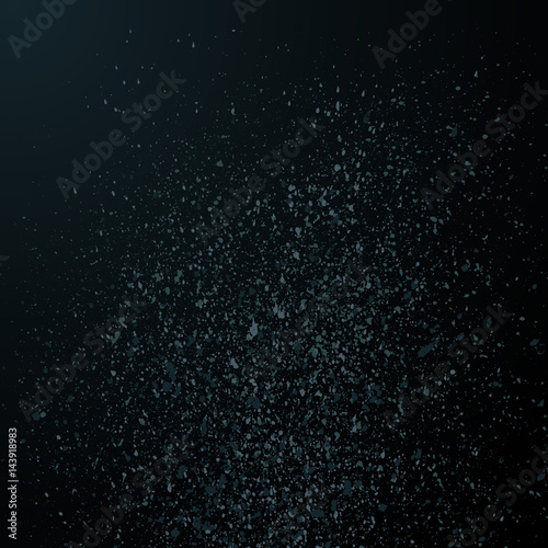 "Dark grainy texture on black background. Vector illustration." Stock