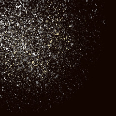 Dark grainy texture on black background. Vector illustration.