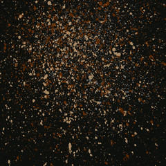 Dark grainy texture on black background. Vector illustration.