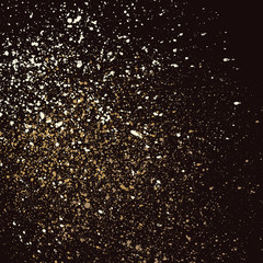 Dark grainy texture on black background. Vector illustration.