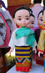 Thai Traditional Dress on Doll model show in 