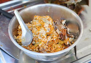 Spicy Horseshoe Crab Egg Salad Thailand Food