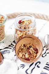 Homemade fruit granola