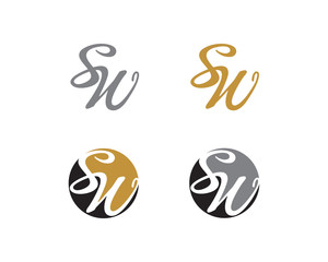 Letter S and W Logo Icon 1
