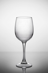 Empty glass for red or white wine