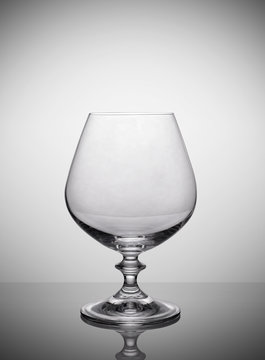Empty glass for cognac