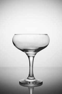 Empty glass for champagne sparkling wine