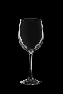 Silhouette of empty glass for red or white wine