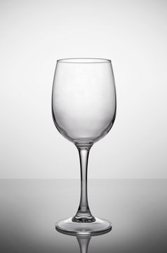 Empty glass for red or white wine