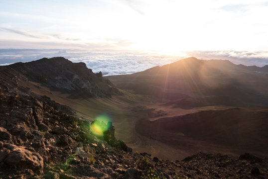 Sunrise over Haleakala Volcano, Maui, Hawaii