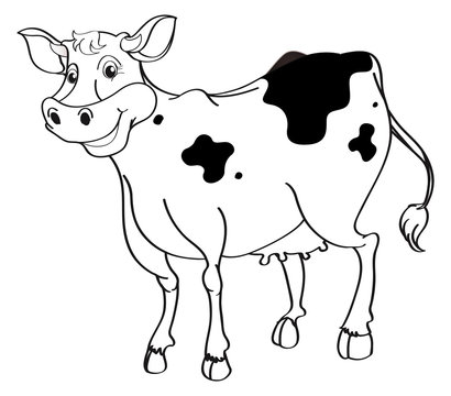 Animal outline for cow