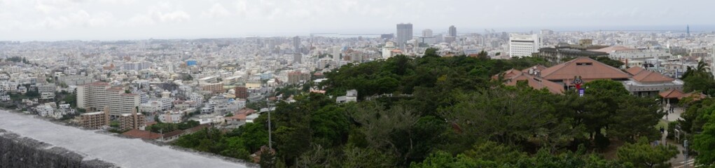 Fototapeta na wymiar 沖縄の首里城のパノラマ写真