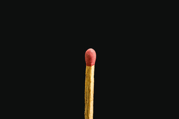 match fire closeup image in black background