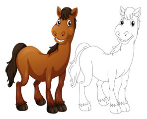 Animal outline for horse