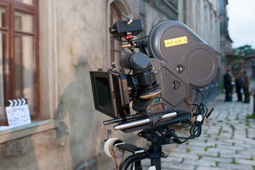 Professional 35 mm the film-chamber on set