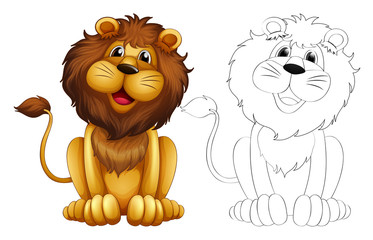 Animal outline for wild lion