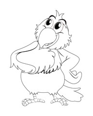 Animal outline for parrot bird