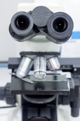  microscope on table in the laboratory