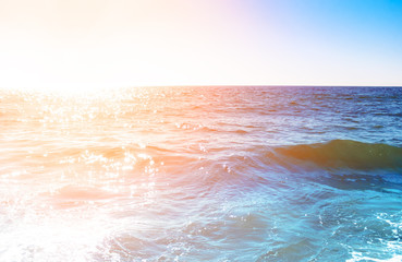 Bright colored ocean surface